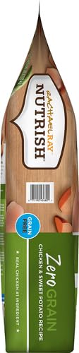 Nutrish natural ingredients label; protein-rich and grain-free with added nutrients.