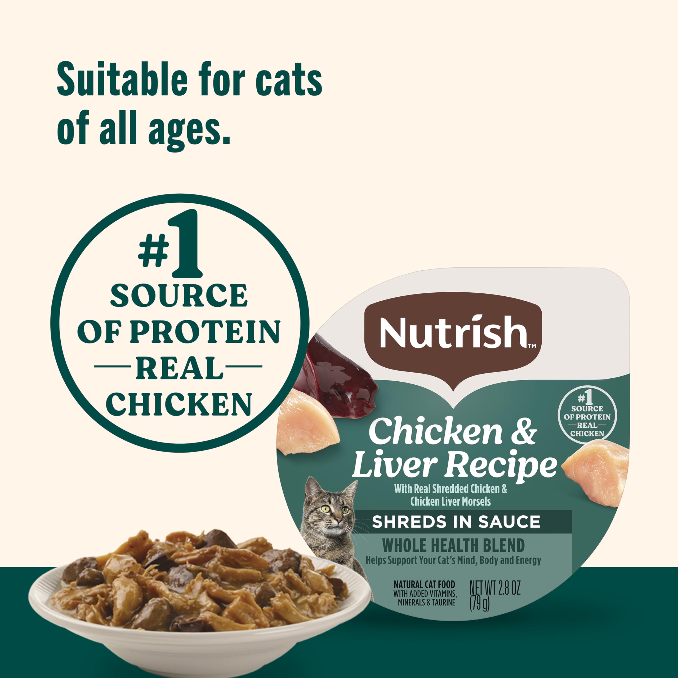 Nutrish 24-pack cups for convenient regular feeding.