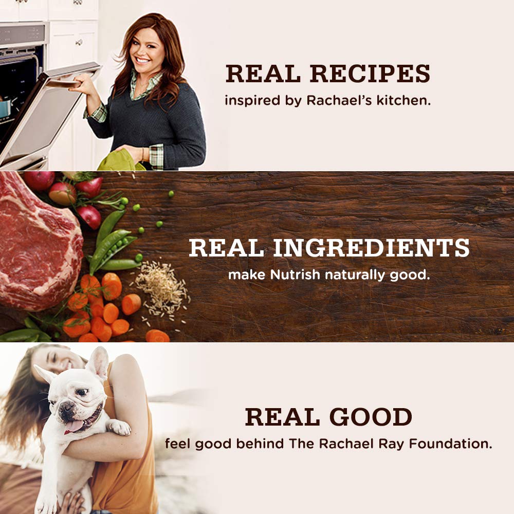 Nutrish Peak Protein wet dog food packaging and cups for easy mealtime.