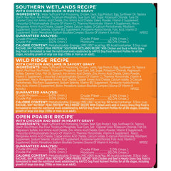 Nutrish Peak Protein Wild Ridge Chicken and Lamb in Savory Gravy cup supports protein variety.