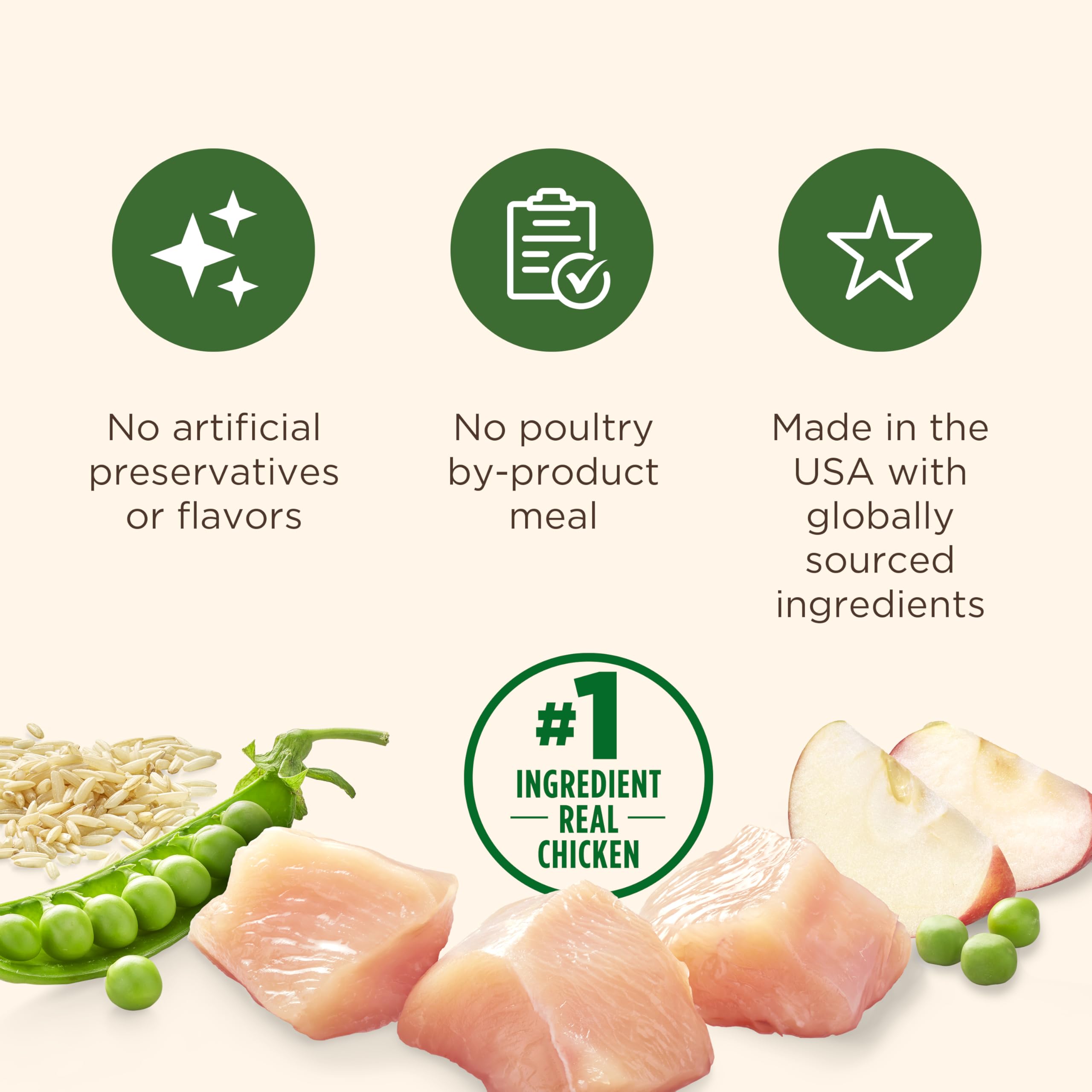 Nutrish dog food contains no artificial preservatives or flavors for trusted ingredients.