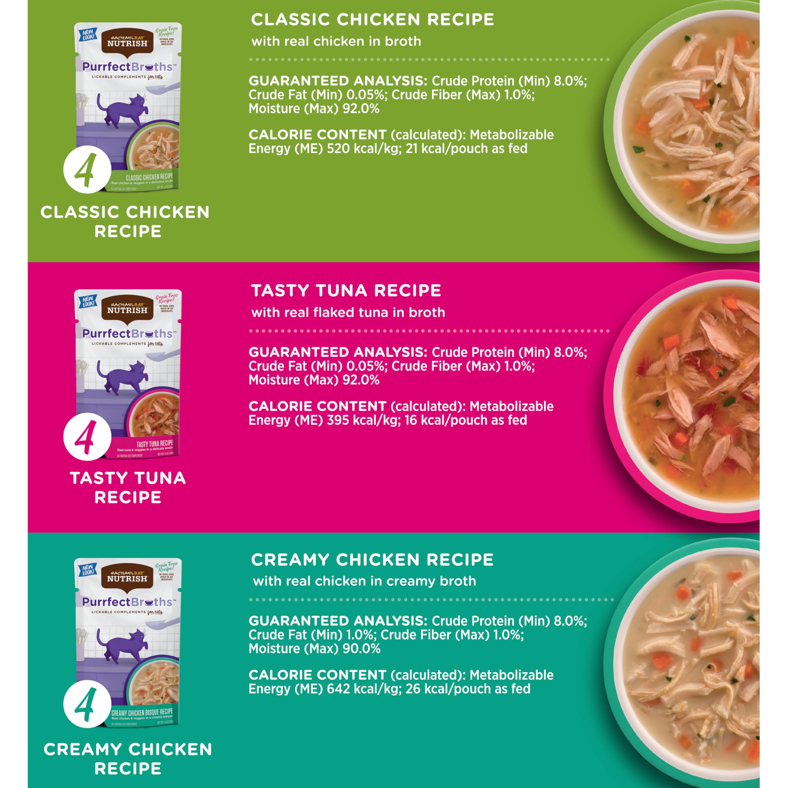 Nutrish Purrfect Broths Classic Chicken Recipe with real white meat chicken in broth