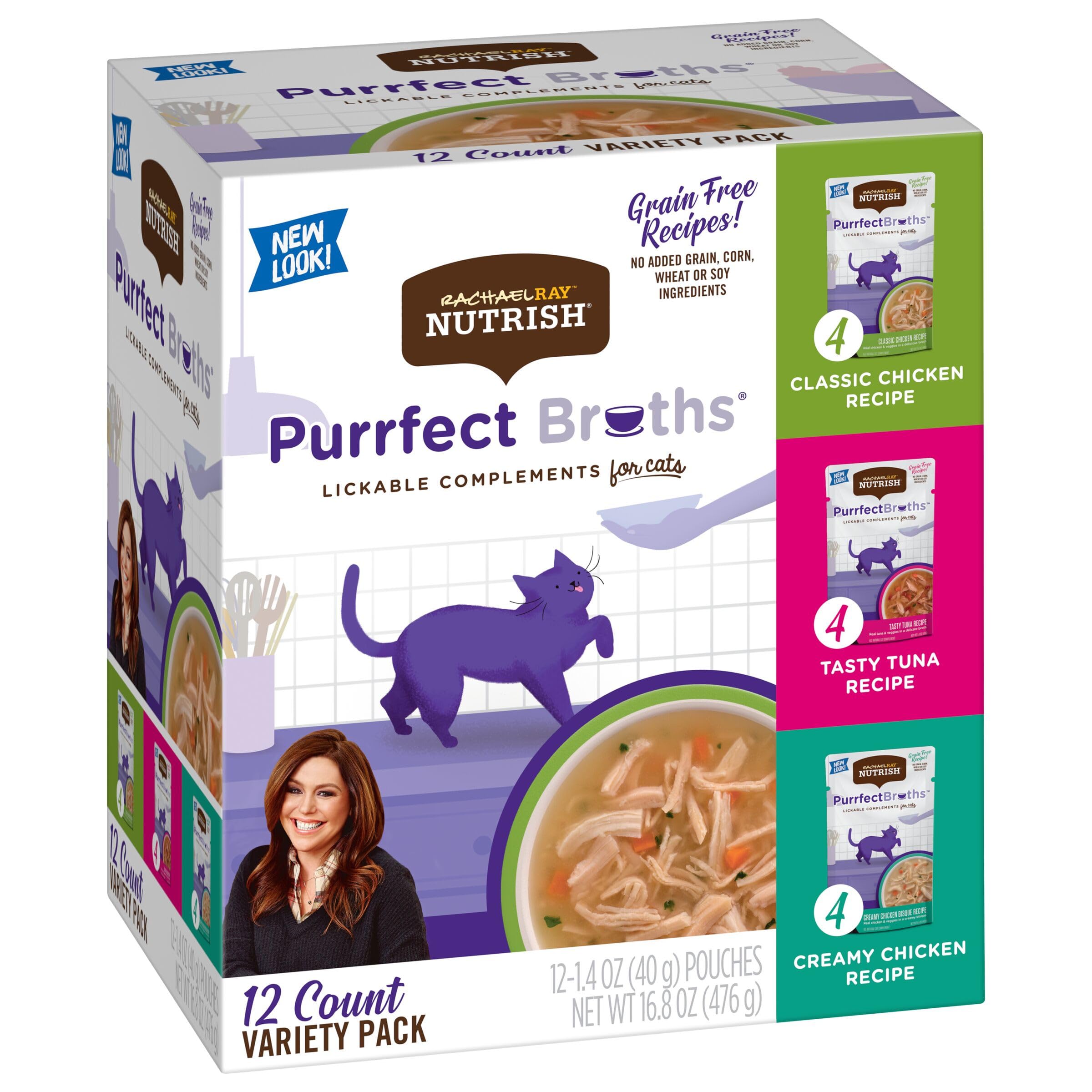 Nutrish Purrfect Broths toppers added to kibble to enhance flavor and moisture