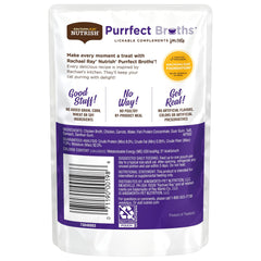 Nutrish Purrfect Broths real chicken broth close-up, savory aroma for cats.