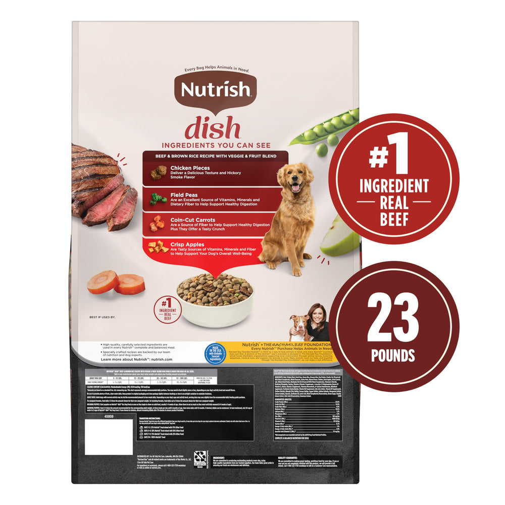 Nutrish Dish highlights coin-cut carrots for fiber and crunch.