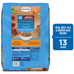 Nutrish large-breed dog eating from bowl, ready-to-serve meal