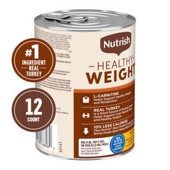 Close-up of pumpkin and rice inclusions in Nutrish Weight Management paté