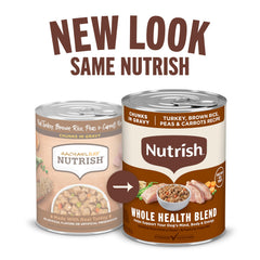 Nutrish wet dog food chunks in gravy with turkey for a tasty texture