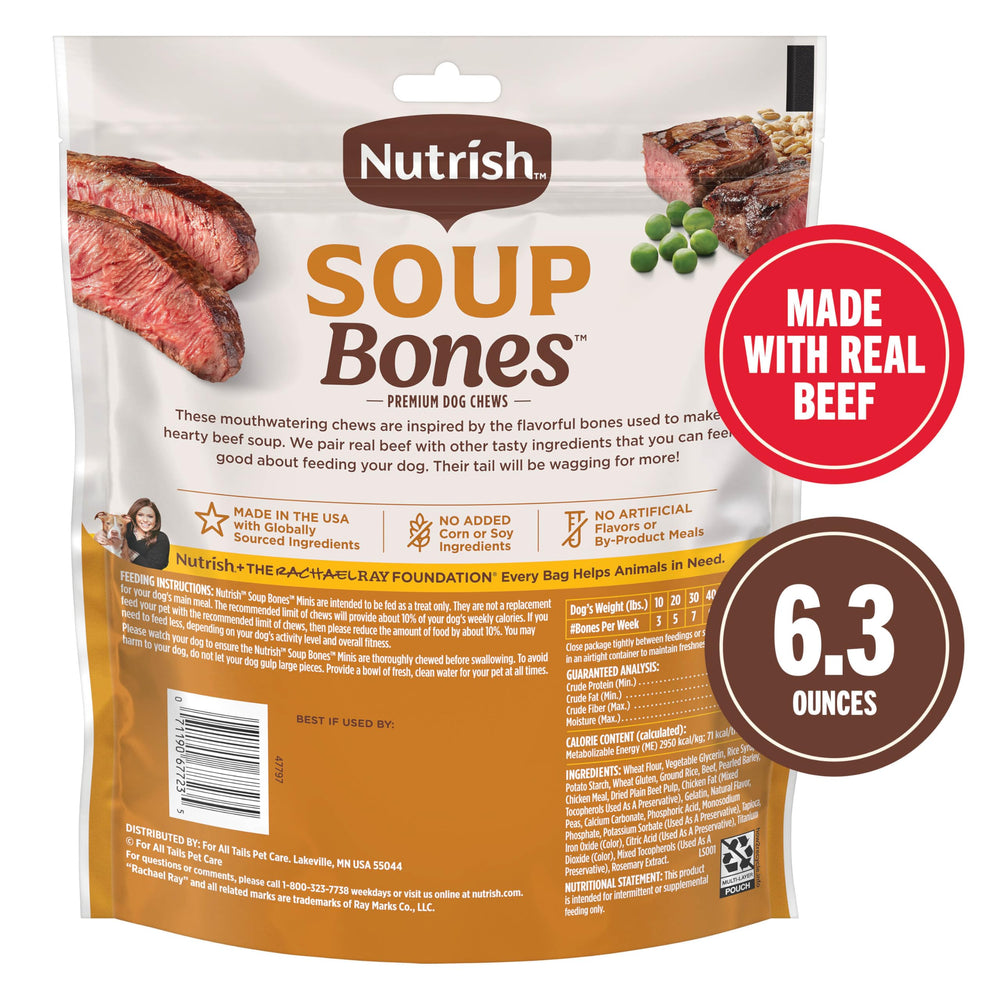 Nutrish Soup Bones Minis 6.3-ounce pouch for convenient storage