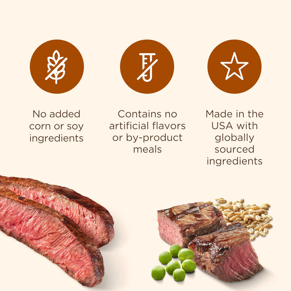 Nutrish Soup Bones Minis beef and barley ingredients suggest wholesome flavor without fillers.