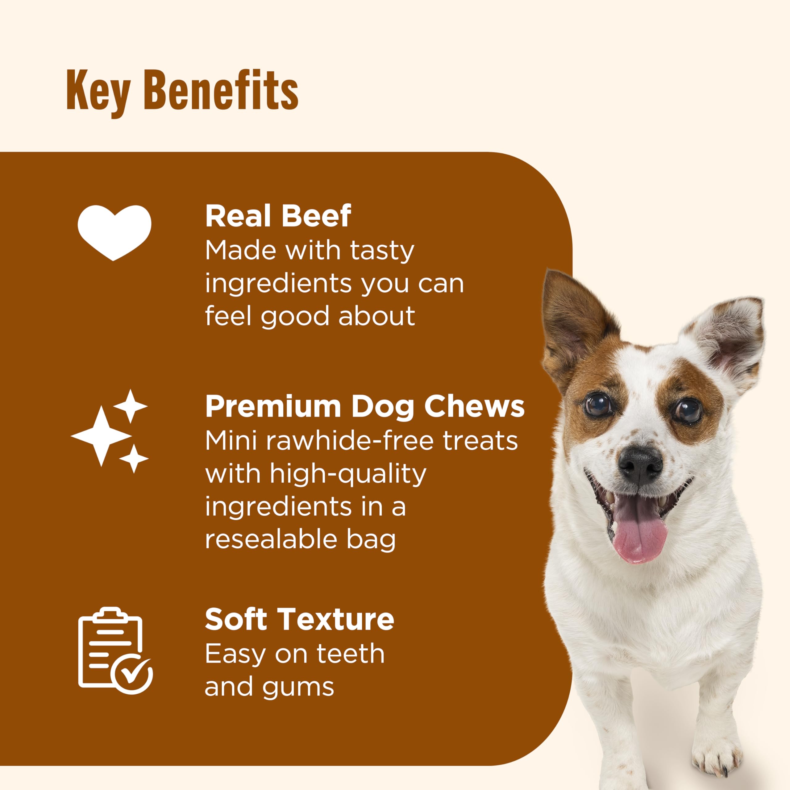 Nutrish Soup Bones Minis packaging seal demonstrates fresh storage between treats.
