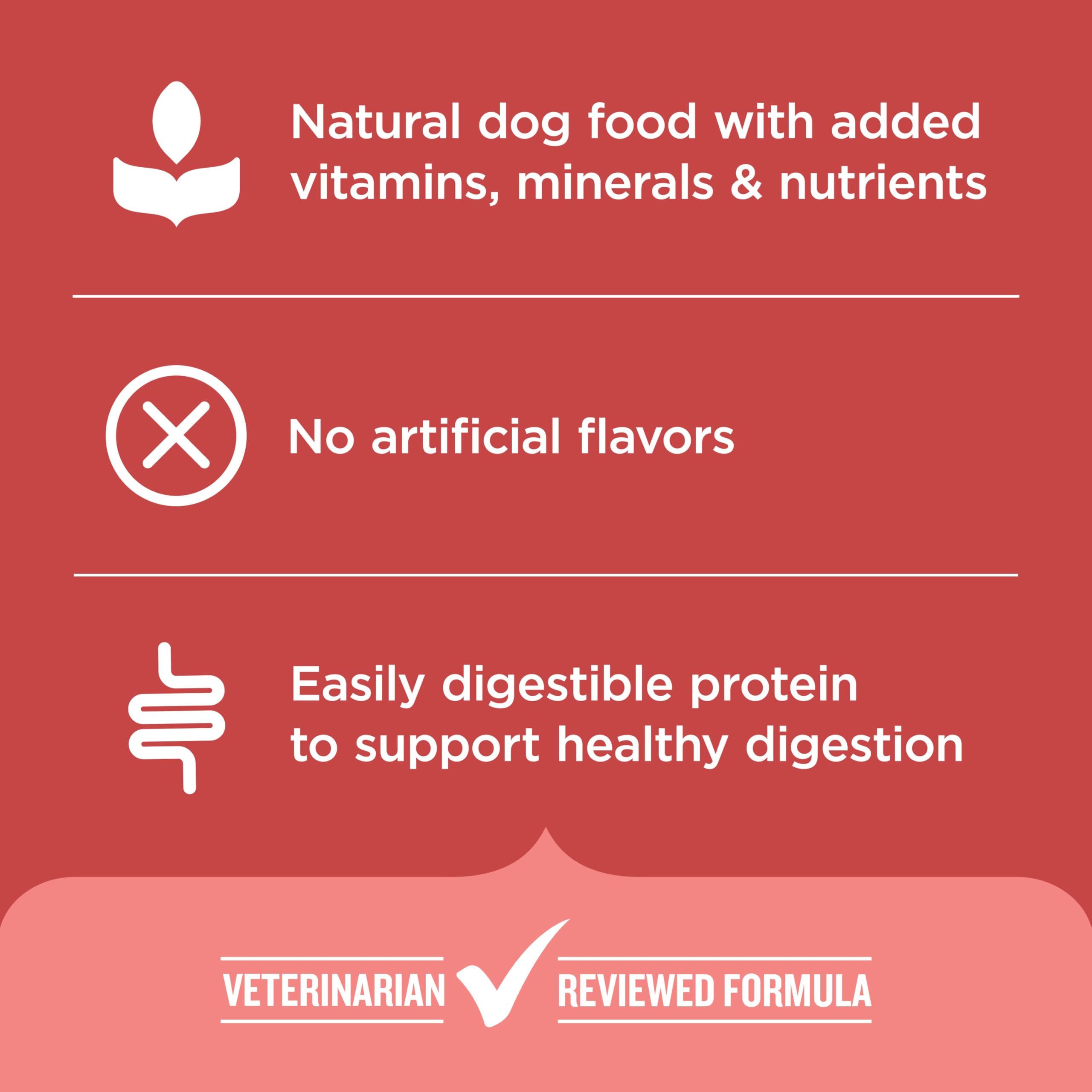 Nutrish Taurine Added Nutrition image signals heart health and essential nutrients.