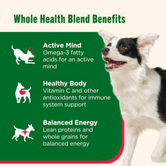 Nutrish Whole Health real beef pumpkin pate for hearty flavor.