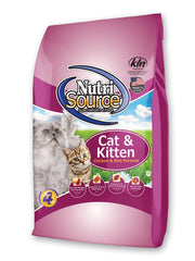 NutriSource Chicken and Rice Cat/Kitten Food bag for balanced daily meals