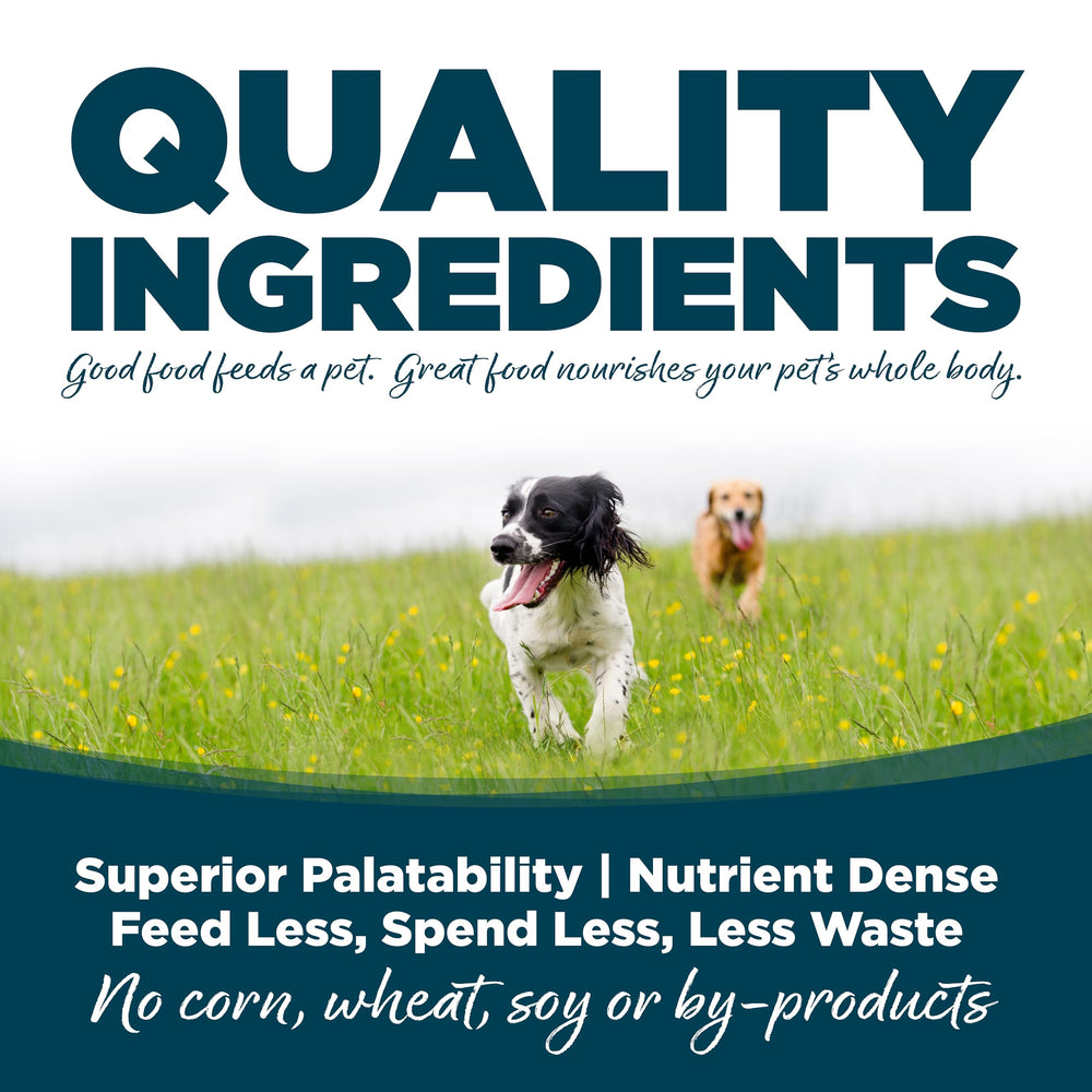 NutriSource chicken and rice ingredients panel highlights quality protein and grains