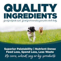 NutriSource chicken and rice ingredients panel highlights quality protein and grains