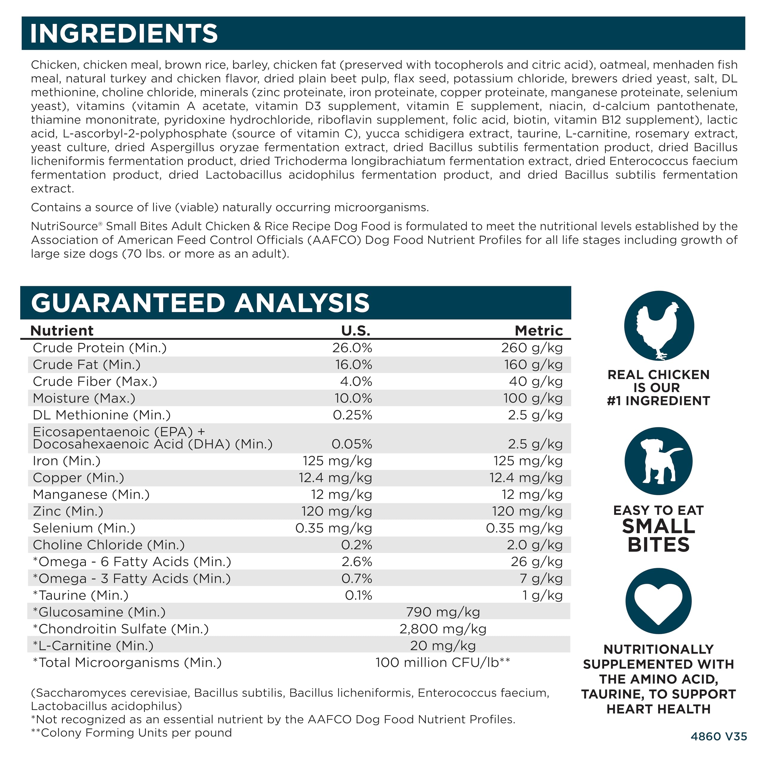 NutriSource color-coded omega fats and heart-support nutrients signposting balance