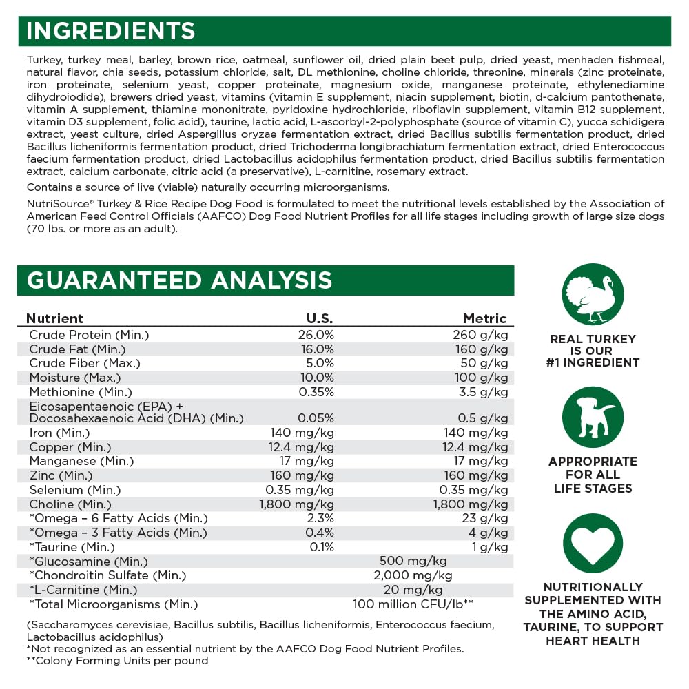 NutriSource omega fatty acids support heart health and balanced nutrition