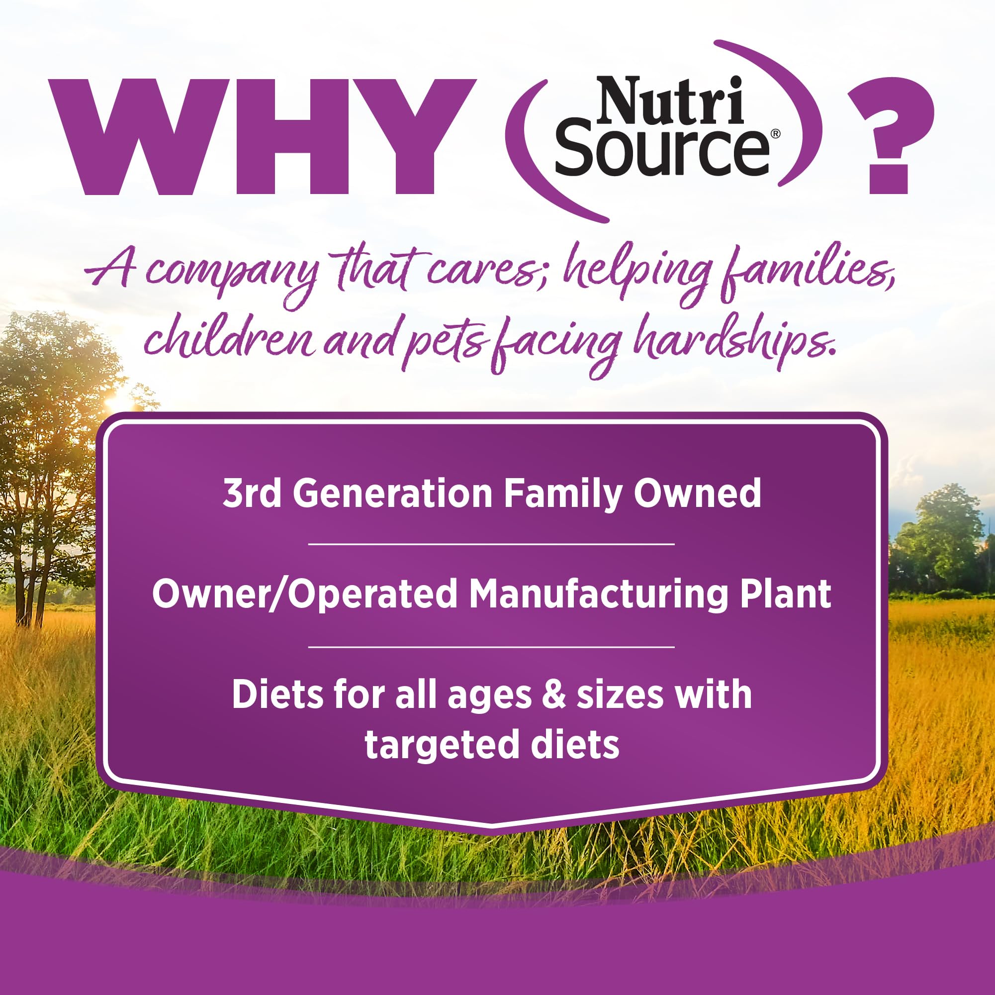 NutriSource large breed bowl serving demonstrates a complete, balanced meal.