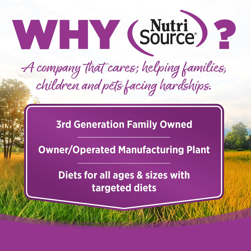 NutriSource large breed bowl serving demonstrates a complete, balanced meal.