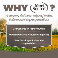 NutriSource senior dog bowl shows portion control for daily meals.