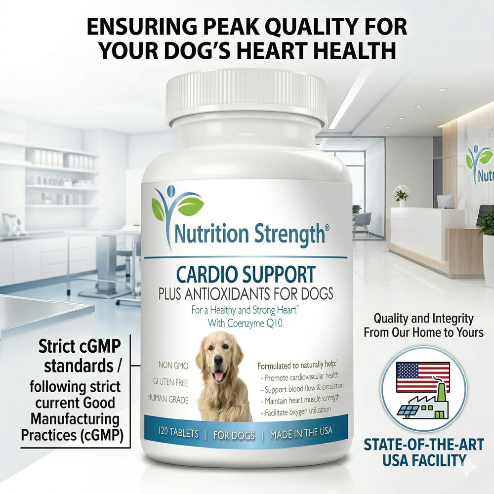Nutrition Strength Cardio Support Made in USA badge on packaging.