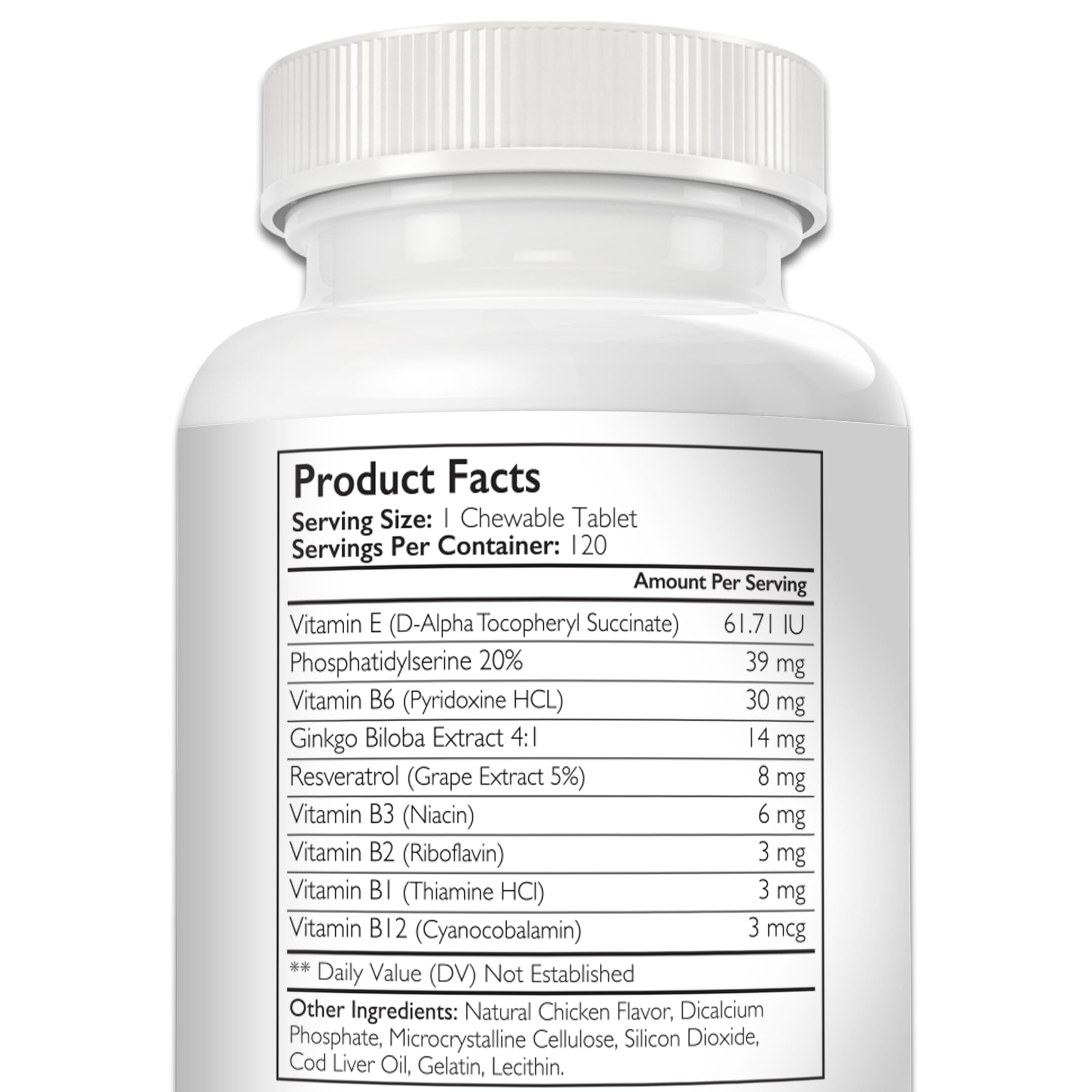 Nutrition Strength chewable tablets for dogs offering easy daily brain health nourishment