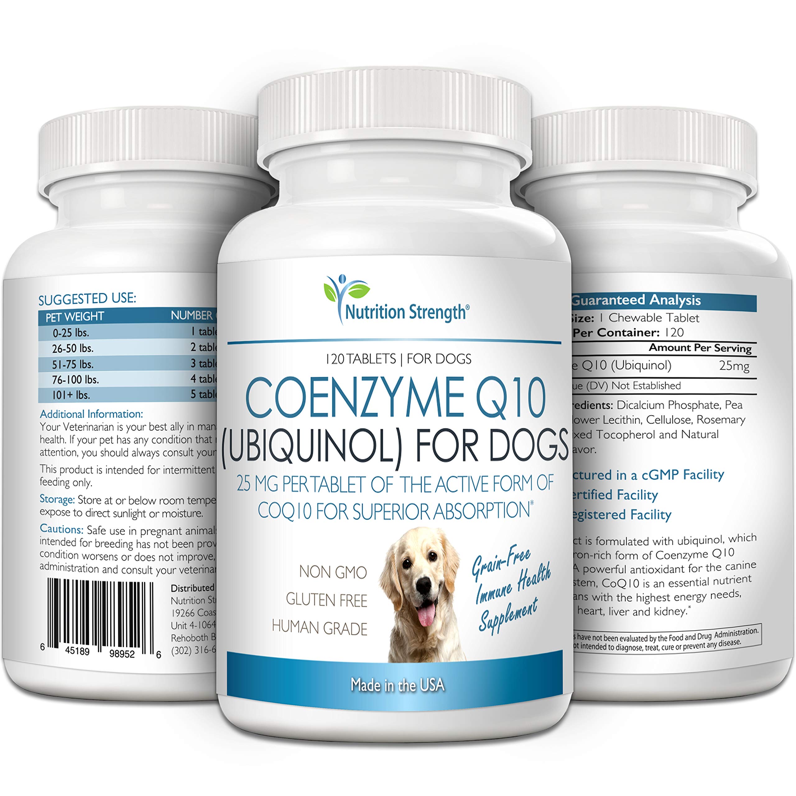 Nutrition Strength CoQ10 for Dogs energy-boosting chew supports daily activity.