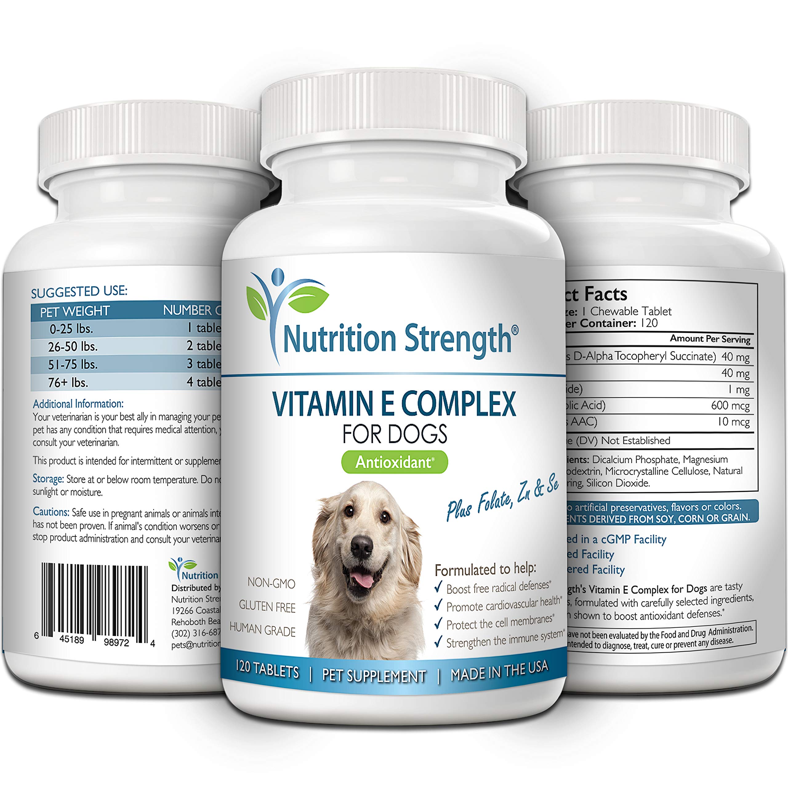Nutrition Strength dog zinc selenium folate blend for immune and metabolism support