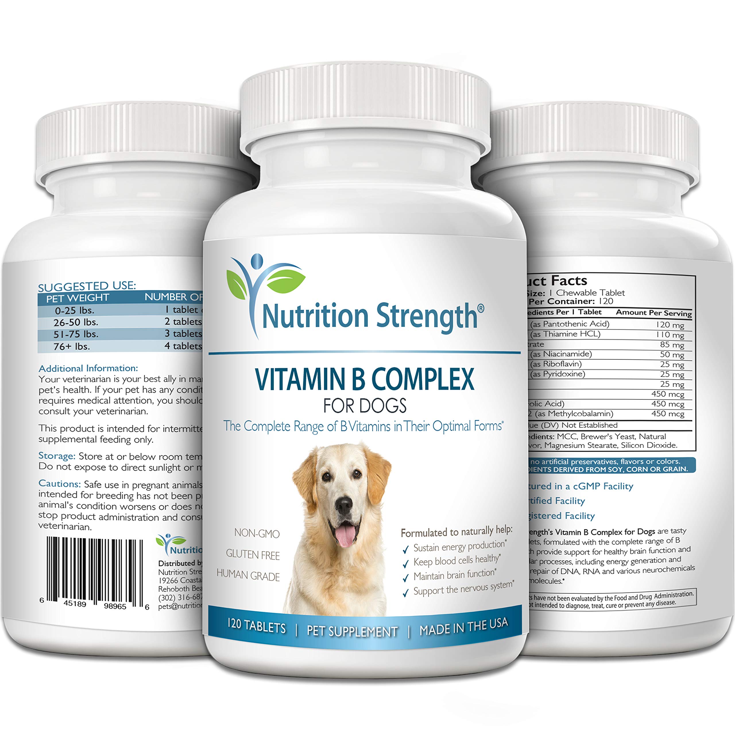 Nutrition Strength energy production support for dogs depicting chewables