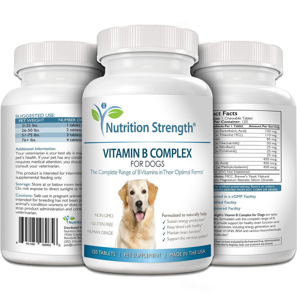 Nutrition Strength energy production support for dogs depicting chewables