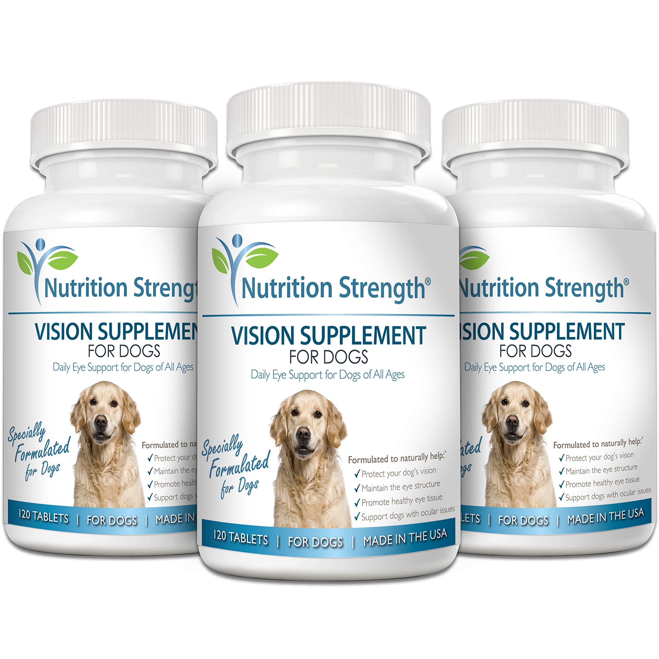 Nutrition Strength Eye Care for Dogs chews shown in a bowl for easy daily dose
