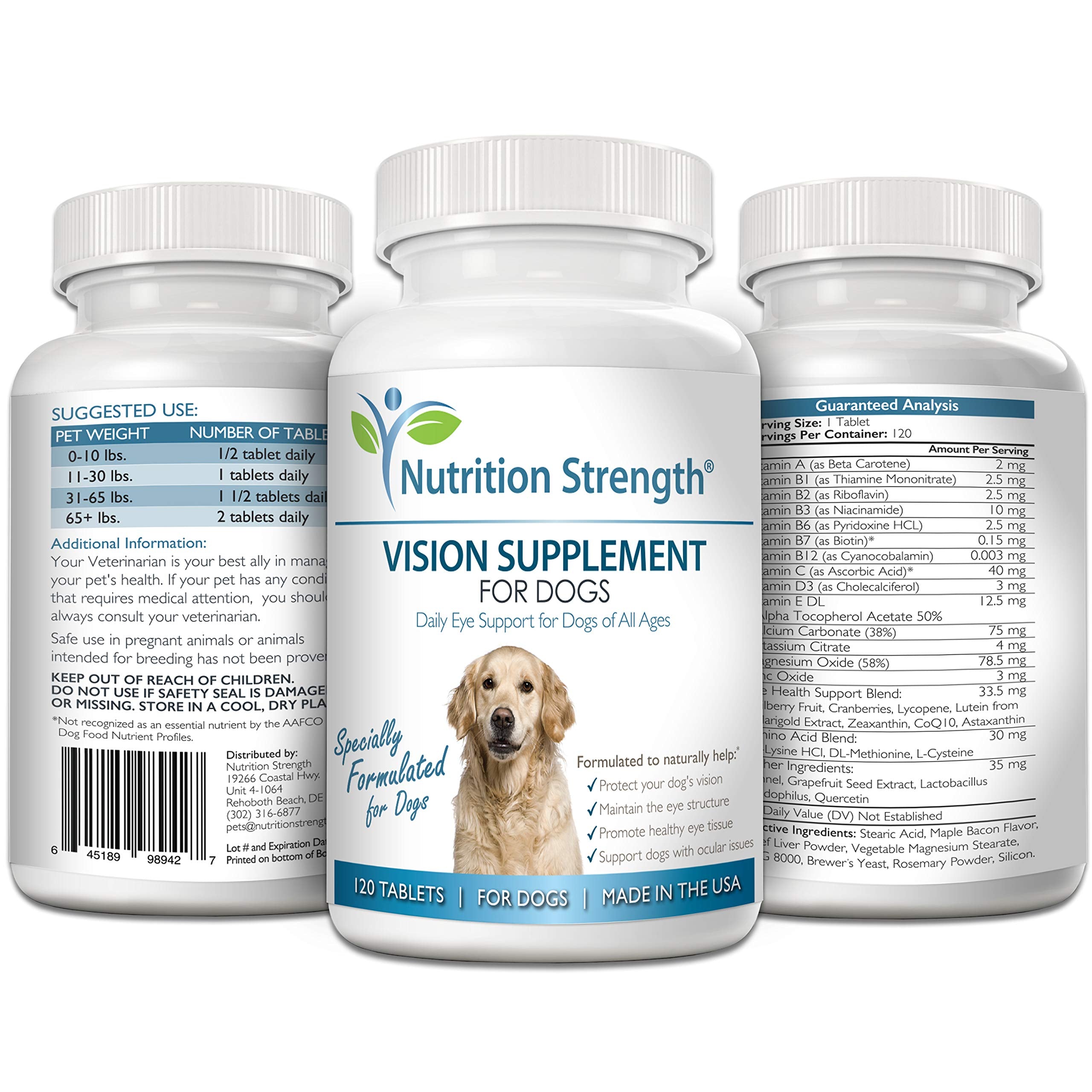 Nutrition Strength Eye Care for Dogs daily-use packaging for simple administration