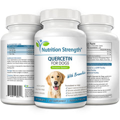Nutrition Strength Quercetin for Dogs bromelain components suggest inflammatory relief potential.