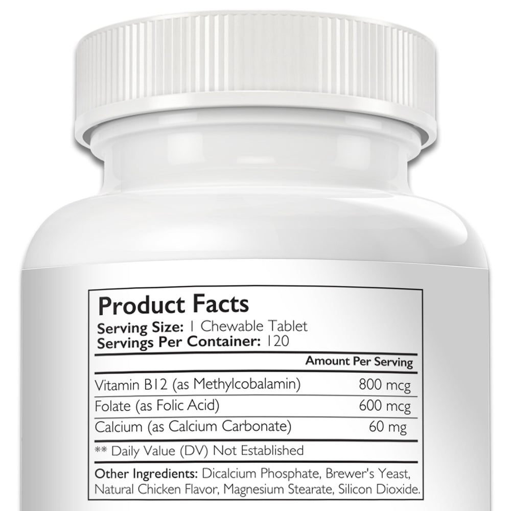 Nutrition Strength Vitamin B12 for Dogs dosing reminder during morning routine.
