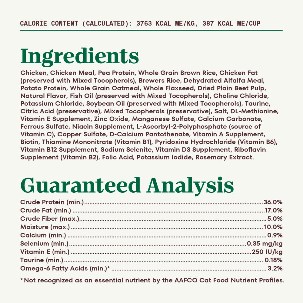 Antioxidants in Nutro senior cat food including Vitamin E and Selenium