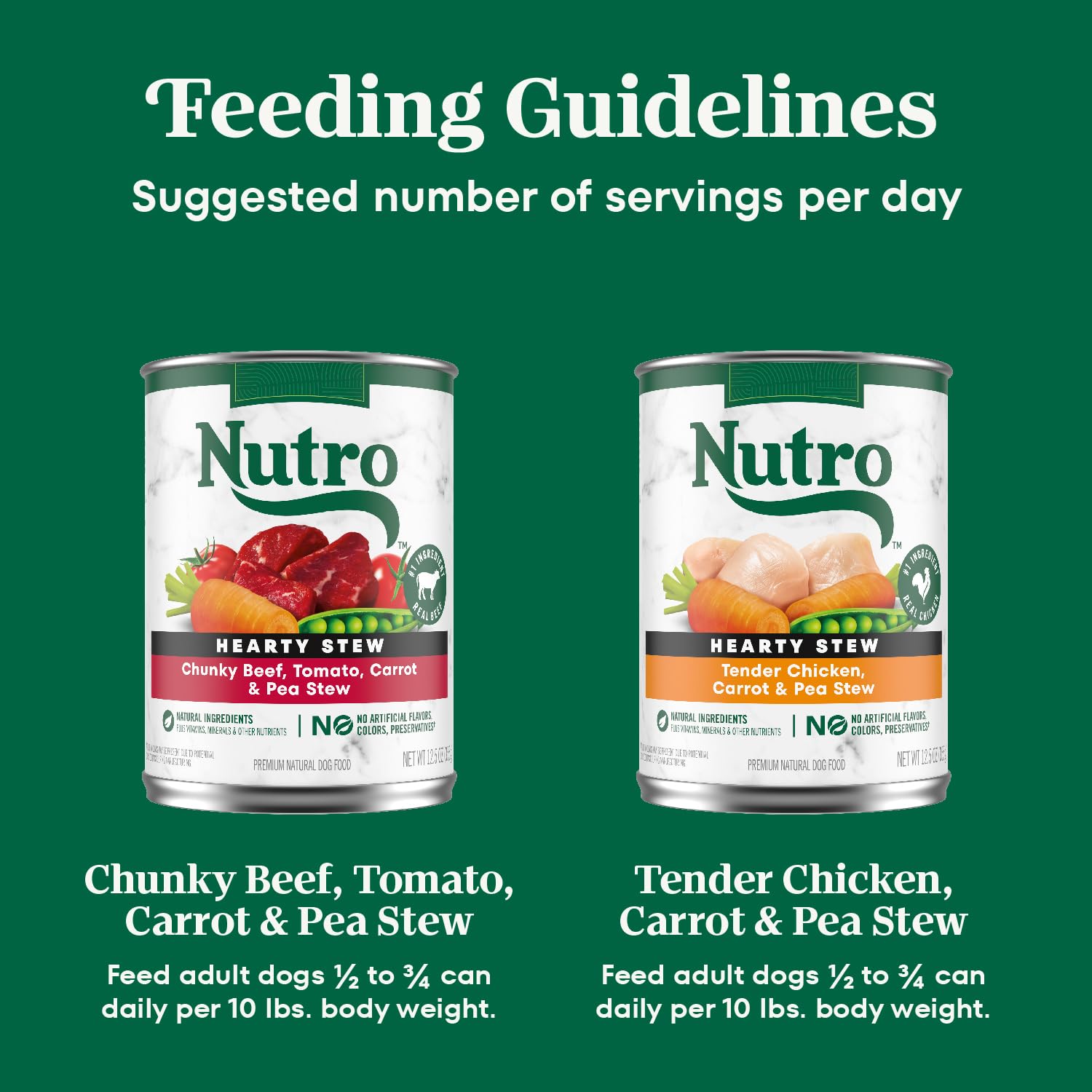 Nutro Hearty Stew grain-free formula packaging on shelf.