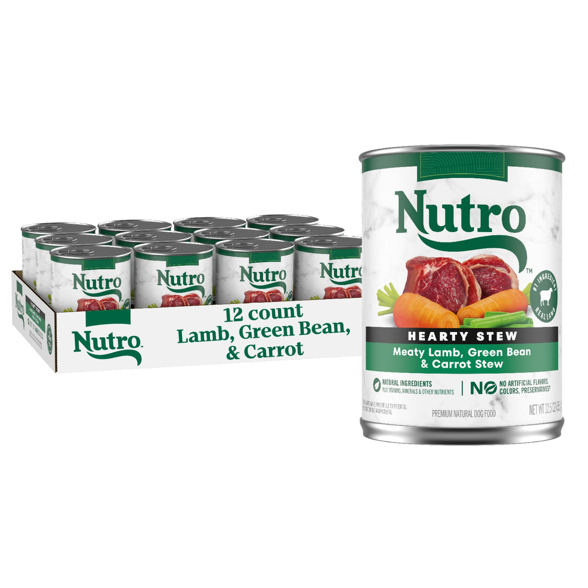 Nutro Hearty Stew lamb with green beans and carrots in gravy for dogs
