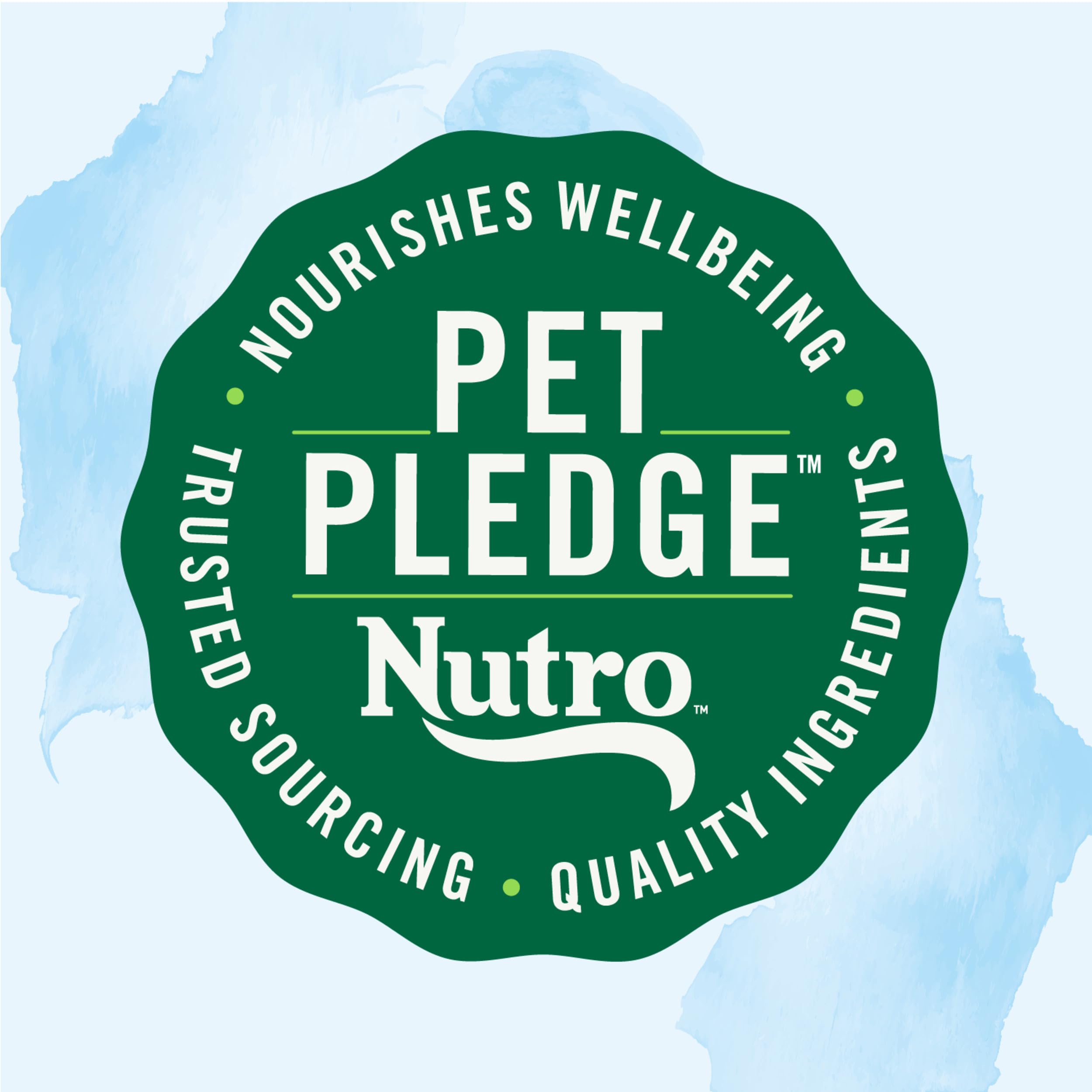 Nutro label closeup grain-free claim and cross-contact note visible