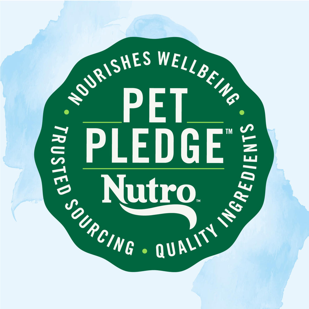 Nutro label closeup grain-free claim and cross-contact note visible