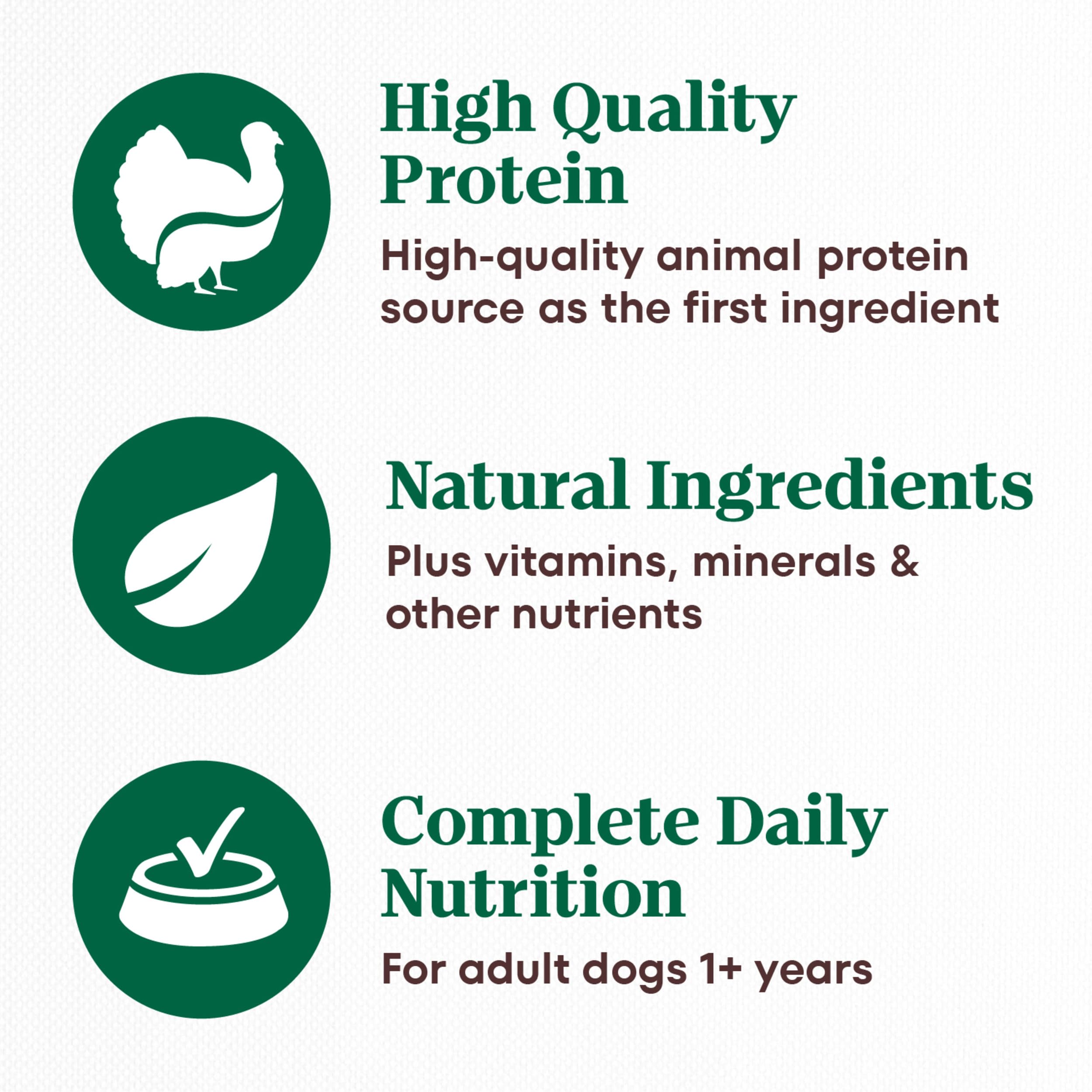 Nutro Limited Ingredient Diet adult wet dog food ingredient panel highlighting turkey and five sources