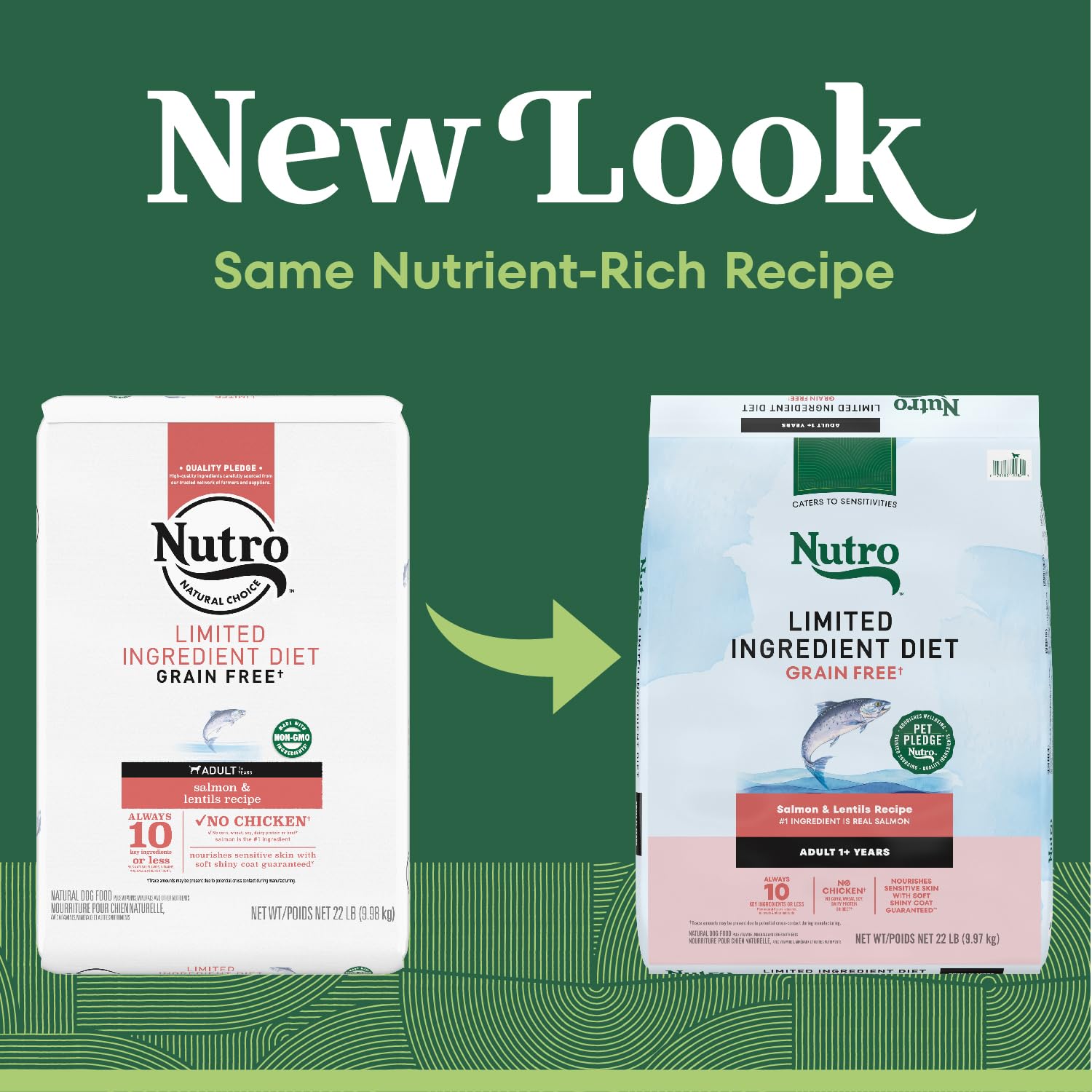 Close-up of Nutro kibble for limited-ingredient diet