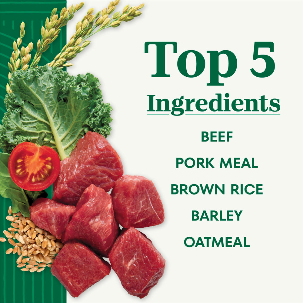 Nutro Natural Choice beef brown rice kibble with wholesome grains for balanced nutrition.