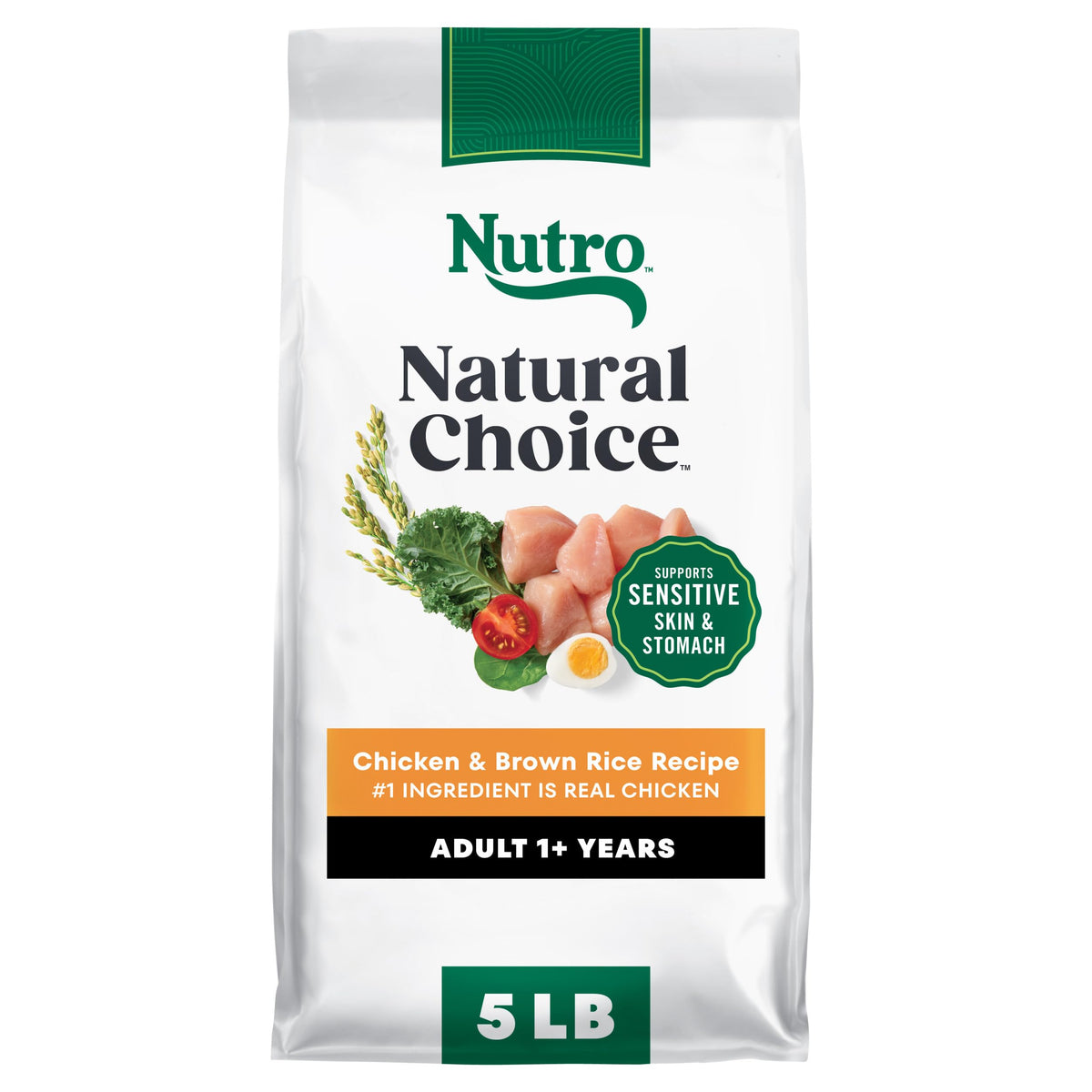 Nutro Natural Choice dry dog food with real chicken promotes healthy energy.