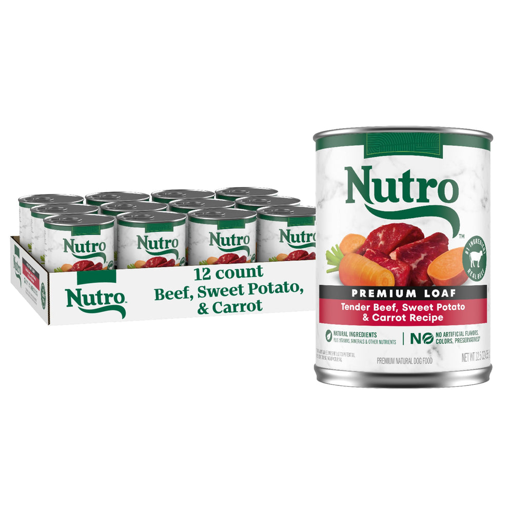 Nutro Natural Choice Loaf Beef can pack for convenient meals