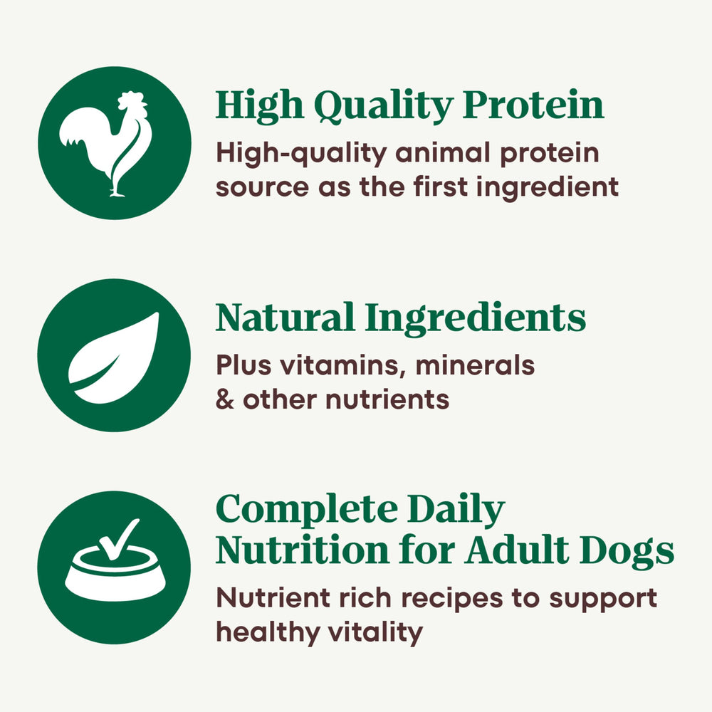 Nutro Natural Choice Loaf chicken label, clear ingredients you can trust.