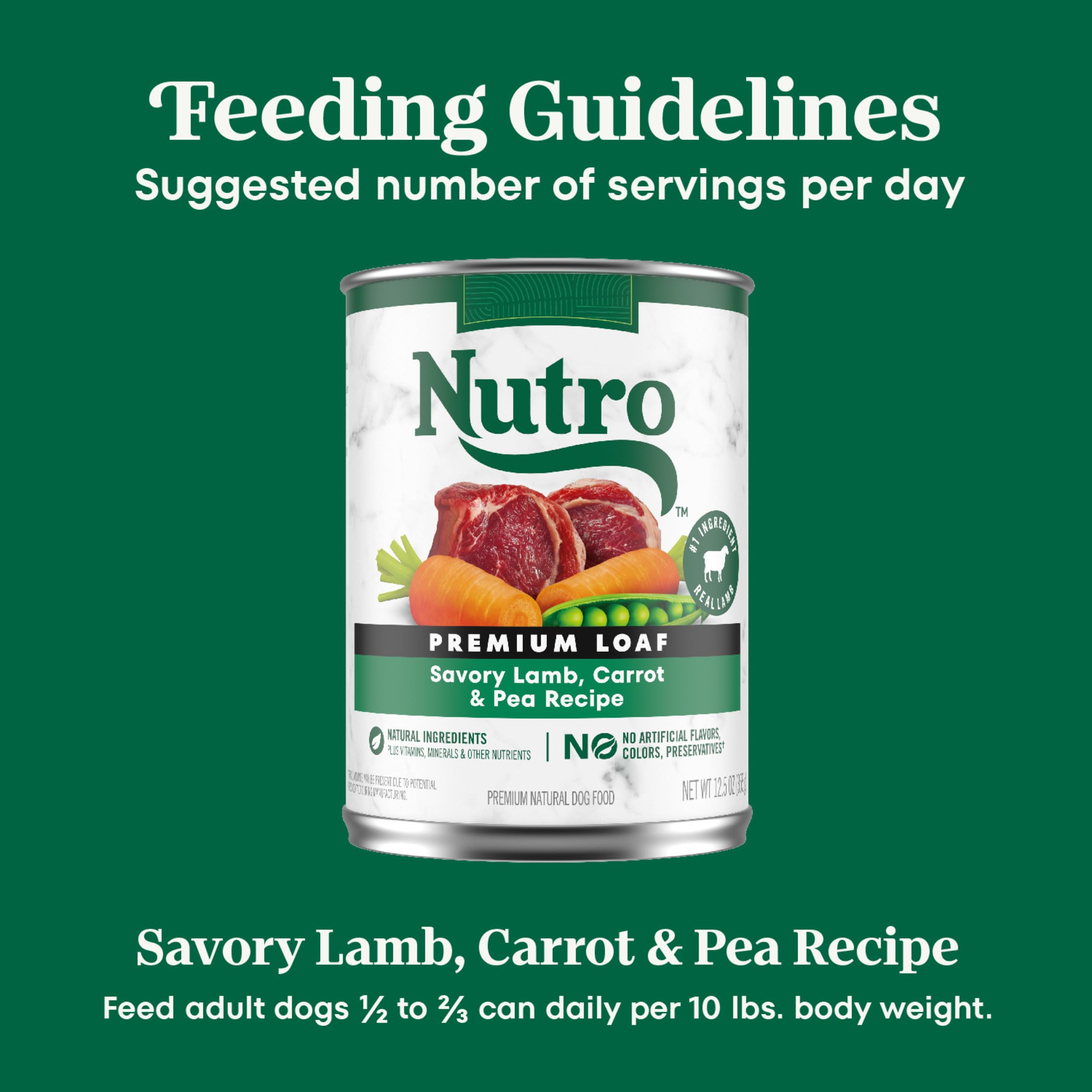 Pack of 12 Nutro Natural Choice Loaf cans on a table