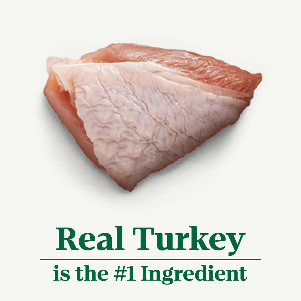 Nutro Natural Choice Loaf Turkey can opening showing convenient serving for meals.