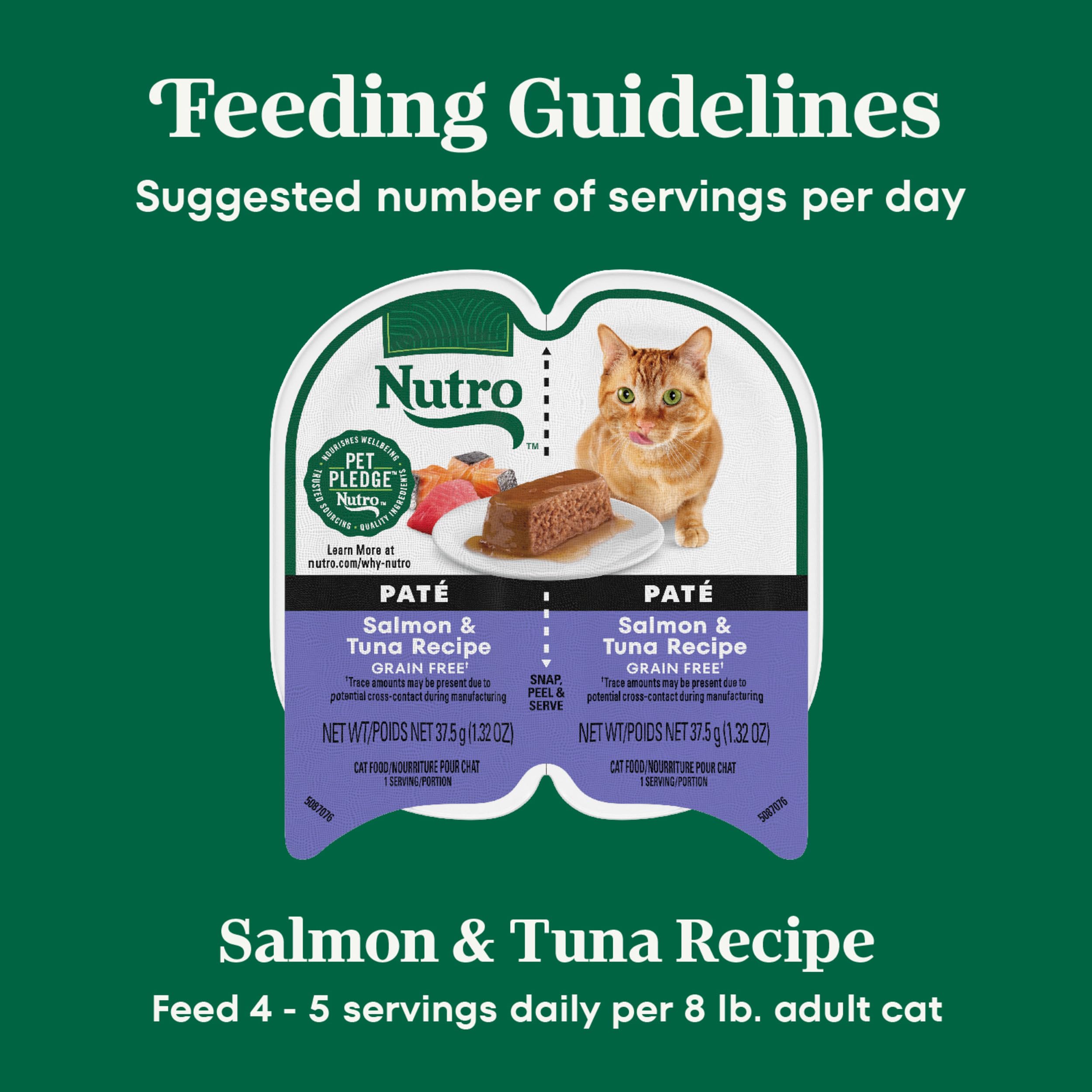 Nutro natural ingredients label with vitamins and minerals
