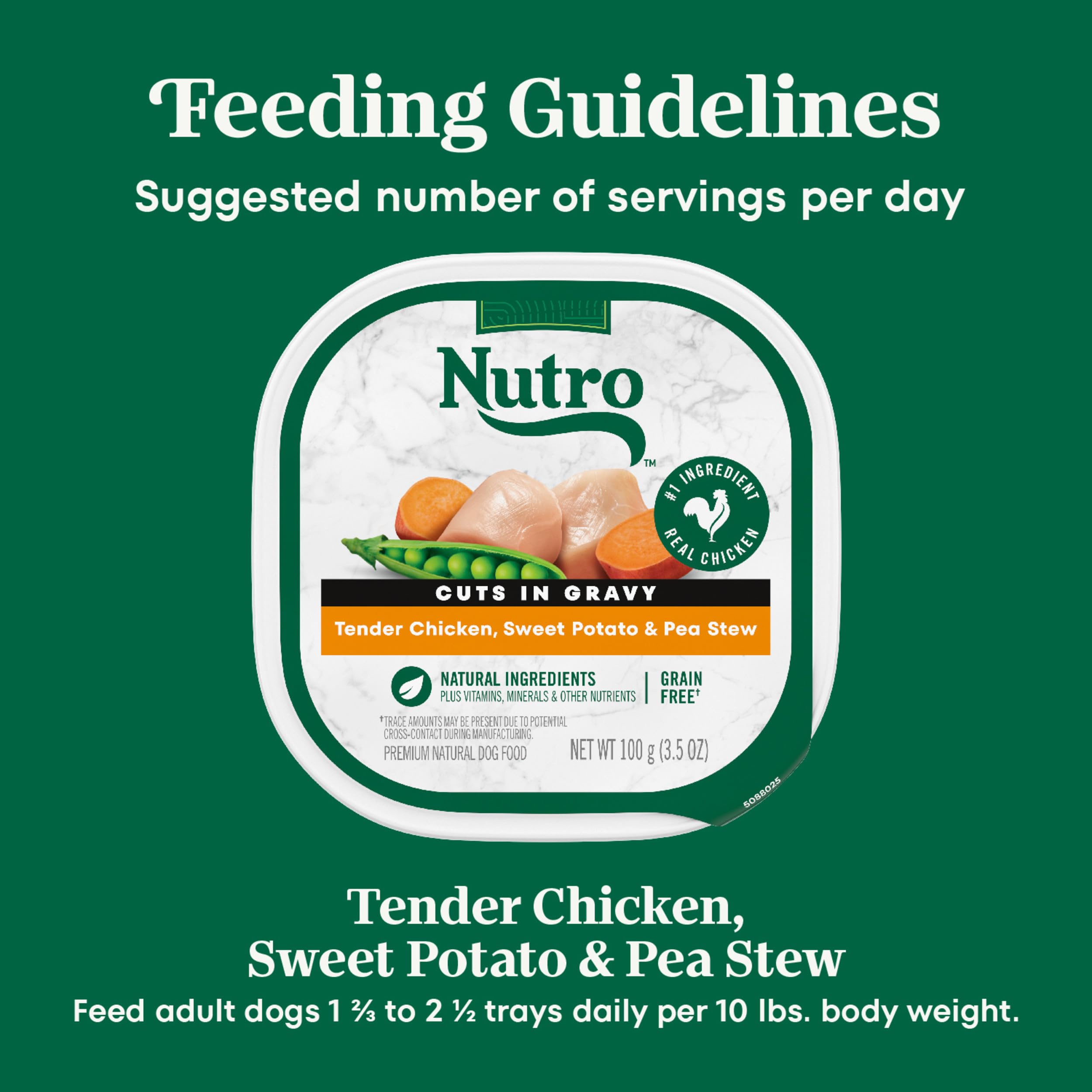 No by-product recipe emphasizes clean protein in Nutro wet dog food.